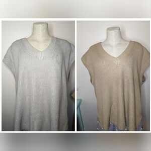 Sweater vest bundle, new with tags includes XL & XXL in gray & taupe